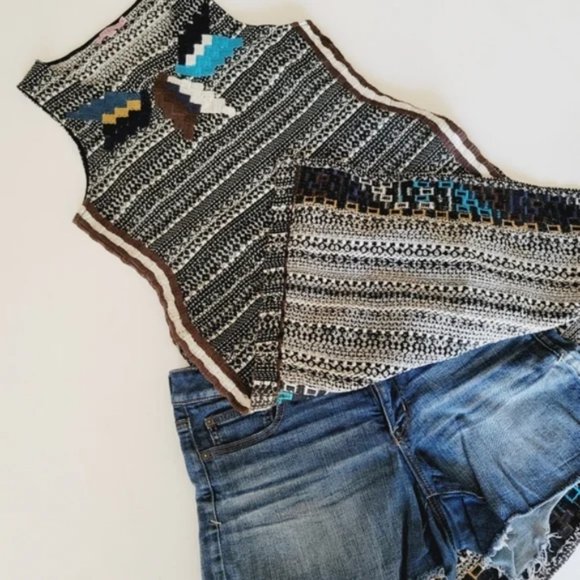 CALYPSO ST. BARTH - Tweed Embroidered Boho Tunic Size Small - Picture 9 of 13